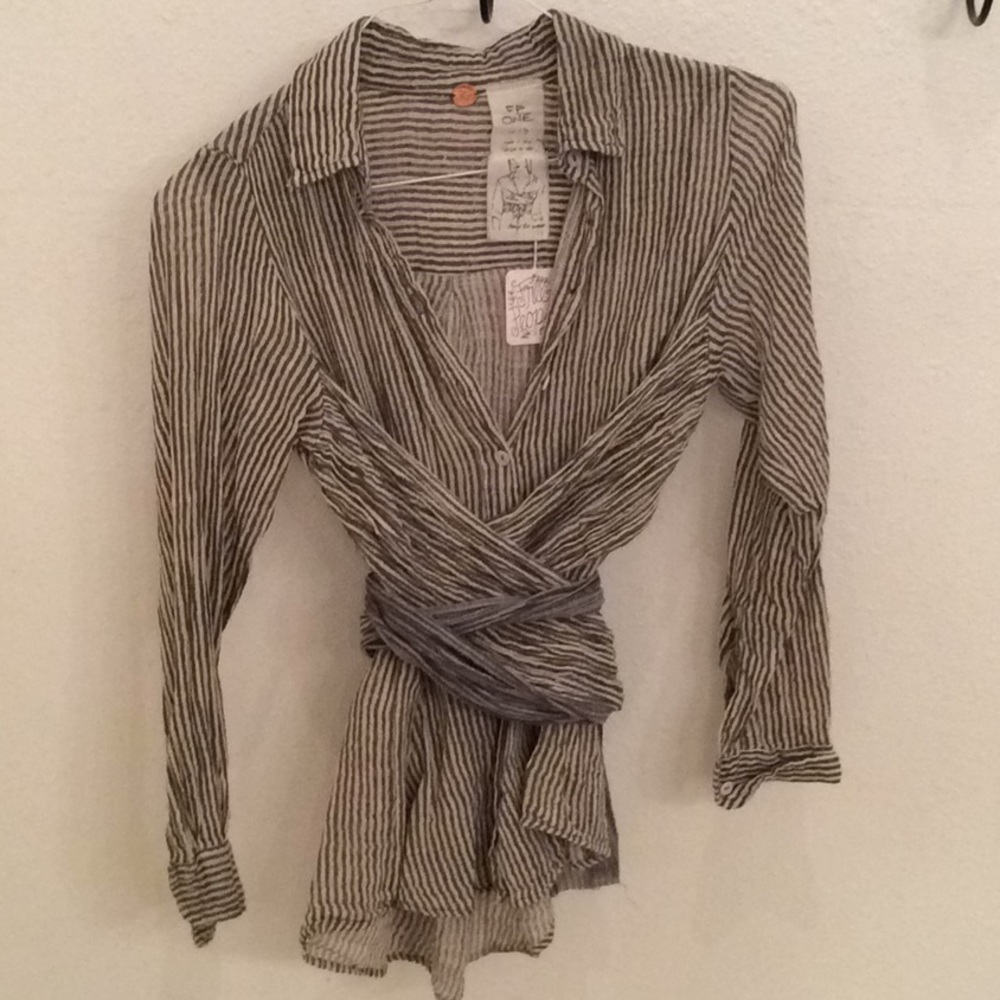 Free People Railroad button down NWT